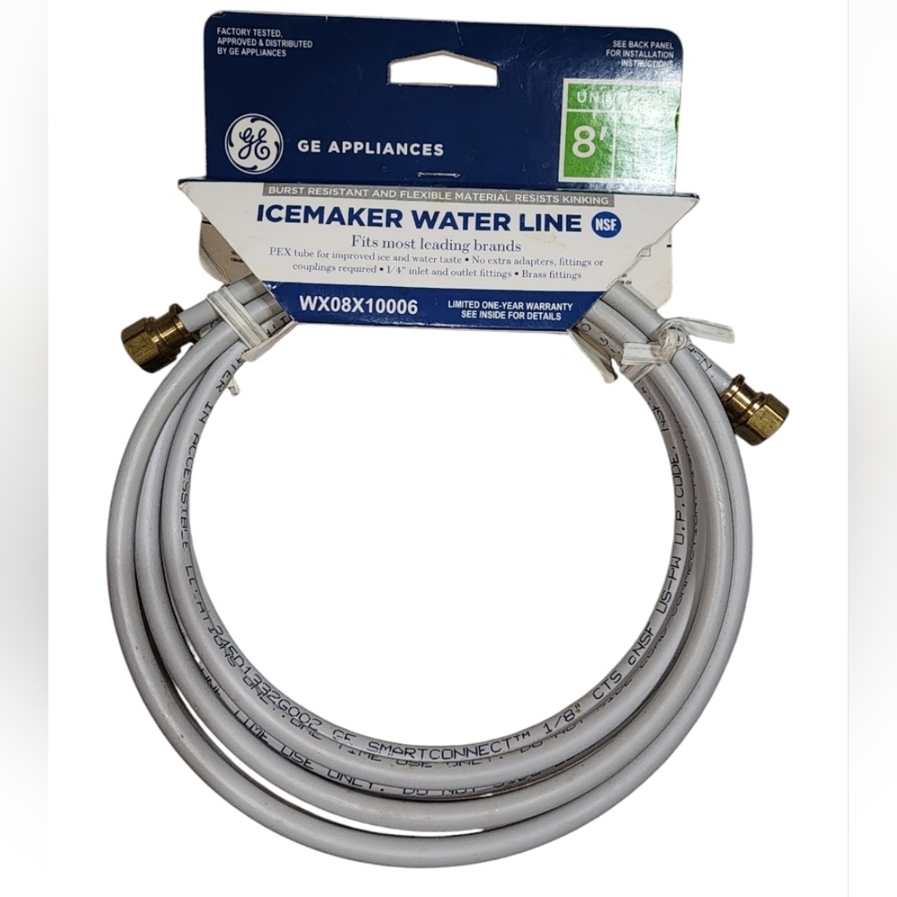 GE Appliances WX08X10006 Ice Maker Water Line 8-Foot Universal Made USA NIP NEW